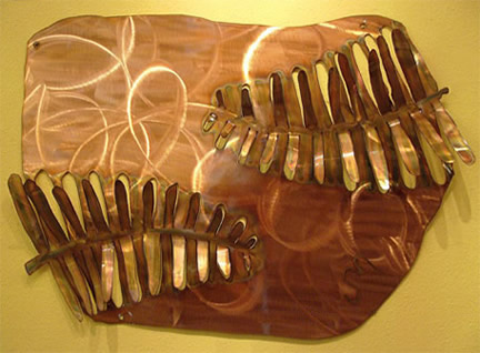 "Ferns", Original, Torch Painted Copper - Jason Mernick