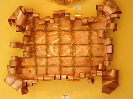 "Copper Map", Original, Torched Painted Copper - Jason Mernick