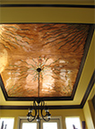 Ceiling, Original, Torch Painted Copper Dining Room Ceiling - Jason Mernick