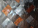  "Kitchen Backsplash", Original, Stainless Steel & Copper, Luxury Condo-Westwood, CA, Custom: Made To Order © 2000-2006 Jageaux Fine Metal Art   - Jason Hugh Mernick Artist all rights reserved